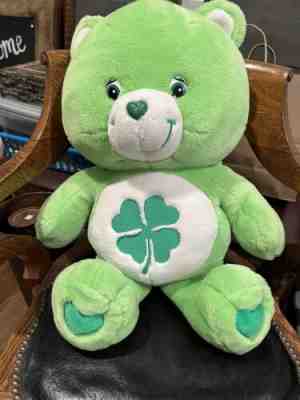 Care Bear Good Luck Bear 26â? Plush 2002 Stuffed Animal Shamrock Green. Preowned