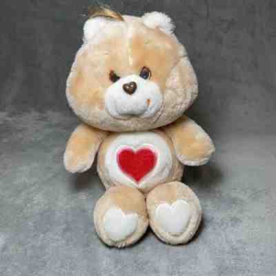 Vintage Tenderheart Care Bear 13â? Inch Plush Stuffed Animal Kenner 1983