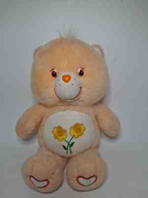 2003 Plush Friend Care Bear Orange Peach Yellow Flowers Stuffed Animal 13
