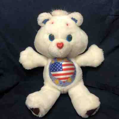 1991 Kenner Care Bears Patriotic American Flag PROUD HEART BEAR 12