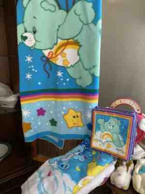 care bears Sheets, Blanket And 5 Fabric Wall Pictures