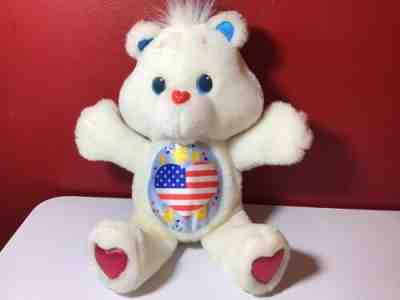 Vintage Kenner 1991 Care Bears Plush Proud Heart Bear America 12