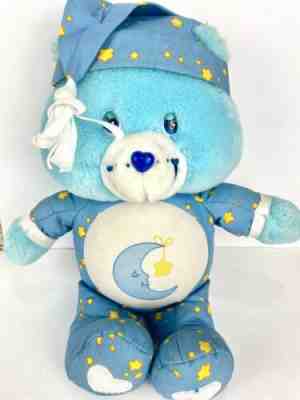 Care Bears 2002 Blue PJ Party Bedtime Bear 9â?Blue Moon & Stars- Tested & Working