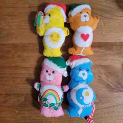Lot Of 4 Vintage 1980s Care Bears Craft Cut Out Stuffed Plush Pillows Toys