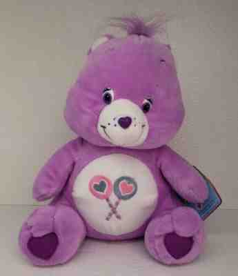 Vintage Care Bears Share Bear Plush Stuffed Bear w/ Tags - 2003 Nanco Purple