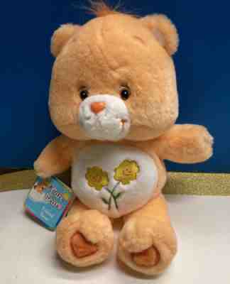2003 Plush Friend Care Bear Orange Peach Yellow Flowers Stuffed Animal 12â? Aprox