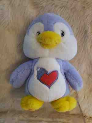 10â? Care Bear Plush Purple Cousins Cozy Heart Penguin 2003 Stuffed Animal Toy