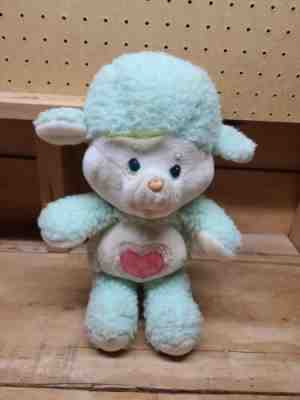 Vintage 1984 Kenner Care Bear Cousins Green Gentle Heart Lamb Plush Toy 13â?