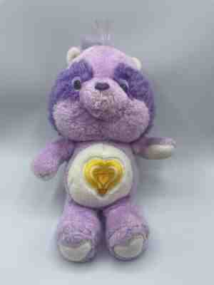 Vintage Bright Heart Raccoon Care Bear Cousins Purple 13â? Plush Kenner 1984