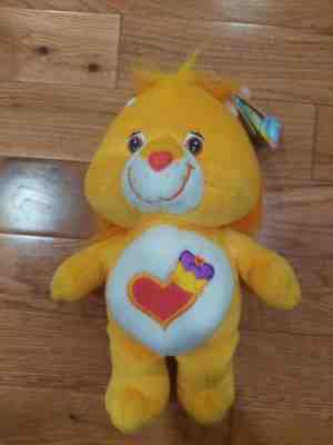 Care Bear Cousins 2004 Orange Brave Heart Lion Stuffed Plush 8â? great Conditon!
