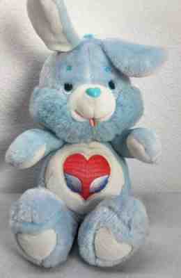 Kenner 1984 Vintage Swiftheart Rabbit Care Bear Cousin Blue Plush 13