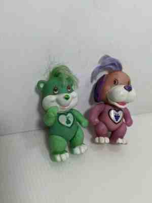 lot of 2 Vintage Soma Love Pets Poseable Figures 1983 Care Bear Fakies Puppy