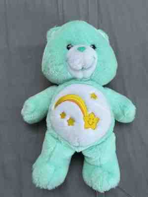 Care Bears Plush Wish Bear Shooting Stars 14â? Mint Green Turquoise Heart 2002