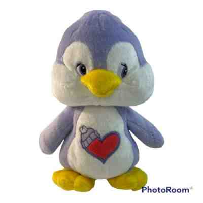 8â? Care Bear Plush Purple Cousins Cozy Heart Penguin 2003 Stuffed Animal Toy