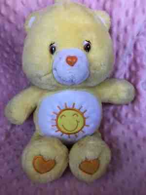 Care Bears 2002 Funshine Bear Plush Stuffed Animal Yellow Sunshine 13