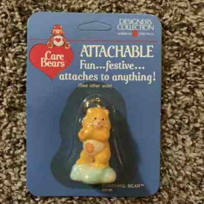 1985 Vintage Care Bears Funshine Bear Attachable Key Chain American Greeting