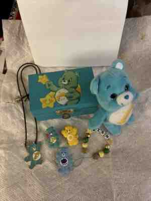 care bears wish bear Box & Necklace Bracelet Plus Surprise Stickers Croc Charms