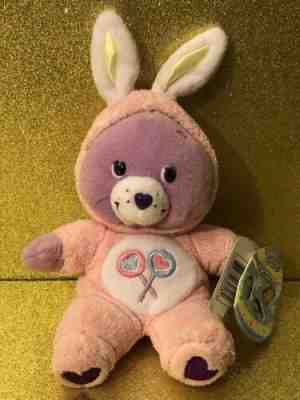 Easter CARE BEARS Share Bear w/Bunny Suit~9â? Plush Beanie~2005 Play Along Toys