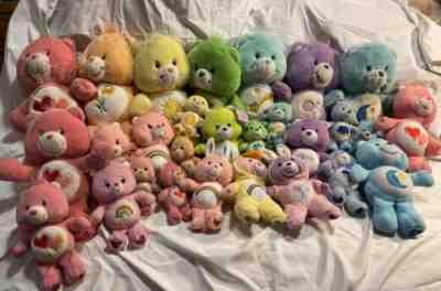 Care Bears Plush Stuffed Toy 2002 - 2003 Lot Of 28 Bears Various Sizes EUC