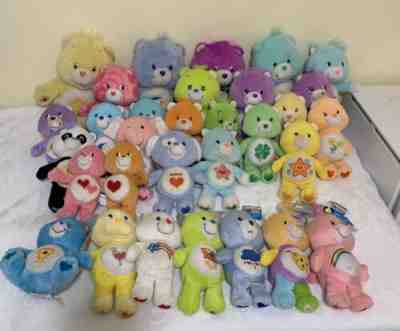 HUGE RARE care bear Lot Of 31 , 90â??s Plush Tags, New, Used, Collectible Cousins