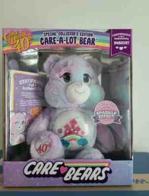 Care Bears Care A Lot Bear 40th Anniversary Plush - Special Collector's Edition