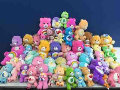 Modern Used LOT 46 TCFC Nanco Care Bears Plush Toys Pink Orange Green Rainbow