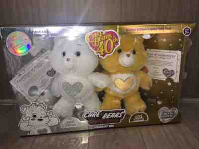 Limited Edition Care Bears 40th Anniversary Crystal Twin Pack #359 Of 8000~