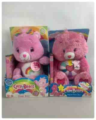 Care Bears Cheer Bear & Hopeful Heart Bear Plush/DVD In Box 2006 Complete