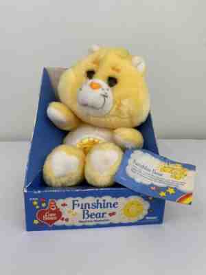 Care Bear Funshine Bear Plush Vintage 13 Inches in Original Box