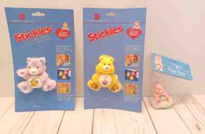 Vintage Care Bear Stickles and Sealed Pencil Sharpener Rare Plush Stickers