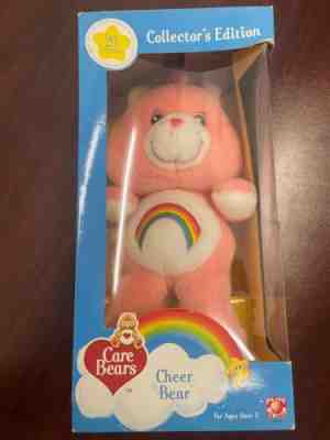 2003 Care Bears 20th Anniversary Cheer Bear Collectors Edition Plush Stuffed Box