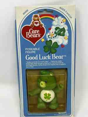 Vintage 80â??s Care Bears Good Luck Bear Poseable Figure Kenner