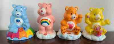 4 Care Bears Ceramic Coin Savings Banks Tenderheart, Grumpy, Funshine, Cheer