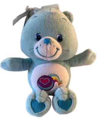 Care Bears Play a Lot Collector's Edition Blue Plush Rainbow Heart 2005 NWT Rare