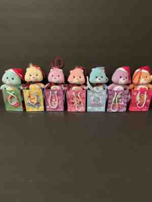Care Bears 2005 American Greetings Set Of 7 Plush Gift Bag Ornament 6â? JAKKS NWT