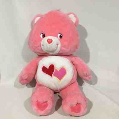 CARE BEAR Jumbo Large Plush 2002 Love A Lot Bear Pink Hearts 28â?