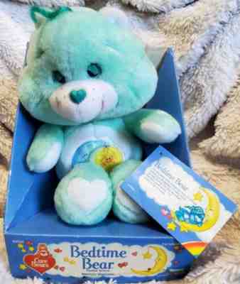 VINTAGE 1980â??s Bedtime BEAR Care Bear 13'' NEW IN ORIGINAL BOX W/ HANG TAG Plush