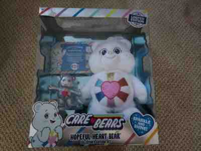 Care Bears 14 Hopeful Heart Bear and 5 Collectible Hopeful Heart Bear - Special Collector Limited Edition.