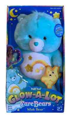2003 Care Bears Wish Bear Glow-A-Lot Star Buddy Play Along Plush