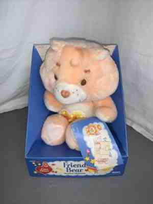 Vintage NIB Friend Bear 1982 1983 Care Bears 60220 Kenner plush toy w/tag box