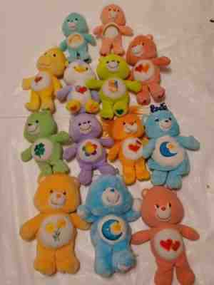 Care Bears 13 Plushies Lot Collection & Cousins 2002 2003 2005 9