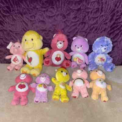 Care Bears Variety Lot Of 10 Bears. See Description For Bear Names 2002-2007