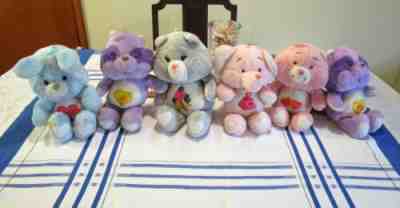Vintage care bears plush lot of 6 Great to add to your collection!