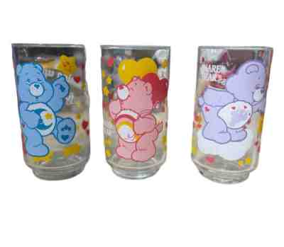Care Bears Clear Drinking Glass American Greetings Vtg 1984