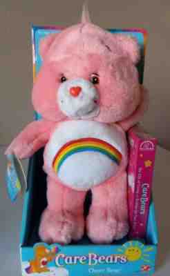 2002 Care Bears Cheer Bear 12" With VHS Tape Play Along New