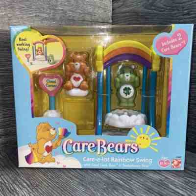 Care Bears Care-a-lot Rainbow Swing Playset w/ Good Luck & Tenderheart Bear 2003
