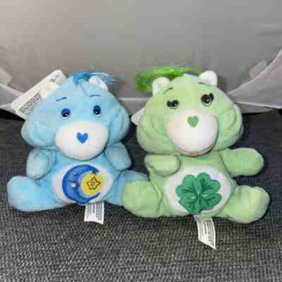 1998 Care Bear Beanlings Good Luck Best & Bedtime Bear