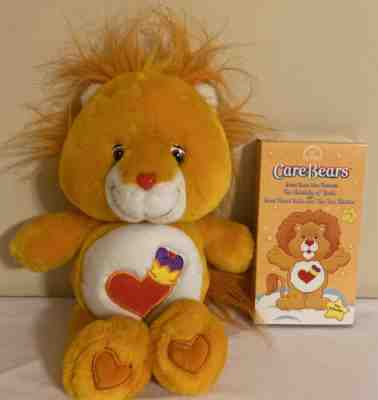 Care Bear Cousin: Brave Heart Lion 13 inch Plush with VHS. 2004.