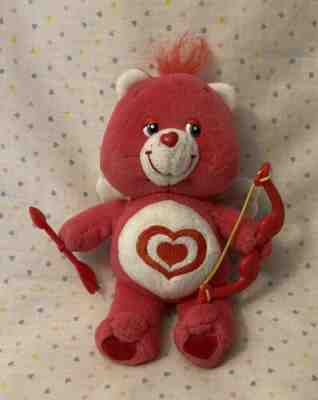 Care Bears 2005 Play Along All My Heart Bear Cupid Beanbag Stuffed Plush 7â?