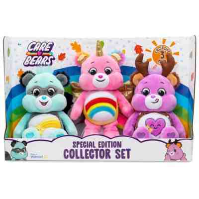40th Anniversary Take Care Bear, Cheer Bear & Wish Bear 9-Inch Plush 3-Pack